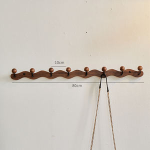 Gancho de ropa de madera maciza caliente para puerta de <span class=keywords><strong>entrada</strong></span>, colgador de ropa colgante detrás de la puerta de <span class=keywords><strong>entrada</strong></span>, ropa creativa, sombrero, gancho Wallart - Product Image 5