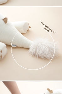 Piccolo Drago Bianco, Cuscino in Morbido Cotone PP, Bambola da Letto per Abbracciare, Regalo di Compleanno per Bambini 4-6 Anni - Product Image 4