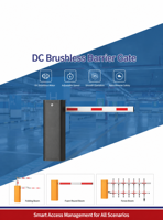 Barrière de parking motorisée sans balais DC avec protection IP54, vitesse réglable, marche arrière automatique et télécommande pour garage