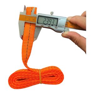 Correa de Poliéster de 2.5cm de Ancho, Color Naranja, Capacidad de Carga de 0.8 Toneladas, Cinta de Amarre Resistente para Empacar Carga - Product Image 1