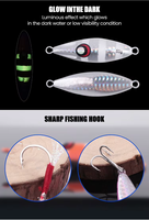 Appâts bioniques pour la pêche en bateau de mer, plomb lumineux, à longue portée, 30 à 60g
