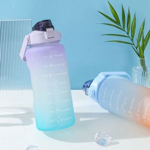 Ecológico plástico deporte Fitness gimnasio ciclismo botella de agua potable 2000 Ml gran tamaño escuela al aire libre botellas - Product Image 2