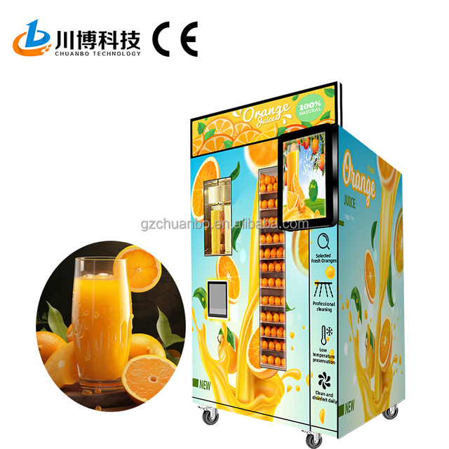 Chuanbo Technology's OEM ODM Customizable Orange Juice Vending Machine with SDK 24/7 Operation & Cloud-Based Management