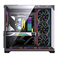 LOVINGCOOL - Caja de PC para Juegos de Alta Calidad, Torre Completa ATX MATX Mini ITX, Caja de Ordenador con Cristal Templado de Vista Completa, Chasis de PC ATX