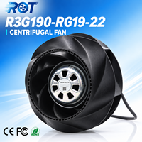 Nouveau ventilateur centrifuge industriel R3G190-RG19-22 EC 230V 190mm à pales courbées arrière, remplacement pour équipement de ventilation industriel