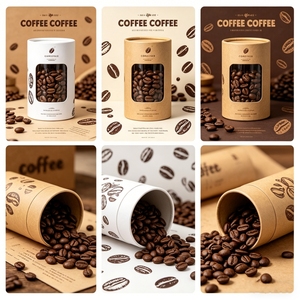 Custom Kraft Paper Tube Packaging with Clear <b>Window</b> for Coffee Beans, Recyclable Craft Paper Four-Color Printing for Tea - Product Image 5