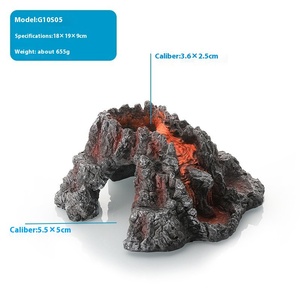 Diseño Original de Material de resina respetuoso con <span class=keywords><strong>el</strong></span> medio ambiente, decoración de pecera volcánica de alta simulación - Product Image 2