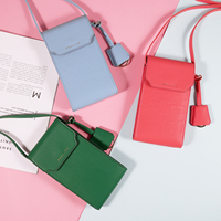 Pochette Bandoulière de Luxe en Cuir PU Végan Pleine Fleur « Forever Young » pour Tous Modèles de Téléphones, Y Compris iPhone, Samsung et Android