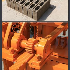 Machine à briques manuelle compacte QTF40-3A, version export, personnalisable, pour la fabrication de briques en béton mobiles. - Product Image 3