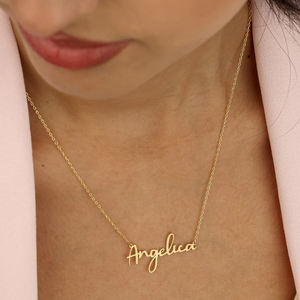 Collar con Nombre Personalizado para Niños, Mujeres y Hombres, Chapado en Oro, Plata 925, Joyería Familiar, Collar con Placa Personalizada - Product Image 6