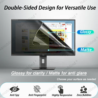 Filtre de confidentialité double face en PET pour moniteurs 31,5'' 16:9, anti-espionnage, anti-reflets, anti-lumière bleue, lavable et réutilisable
