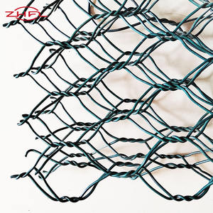 Panier de gabions en treillis métallique galvanisé et revêtu de PVC Longteng 1m x 1m x 2m, maille de soutènement 2x2 - Product Image 1