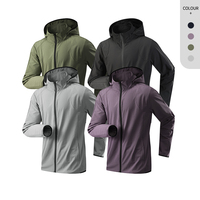 Veste coupe-vent à capuche de haute qualité, 90% nylon, 10% élasthanne, respirante, avec inscription au dos, veste de sport personnalisée pour hommes