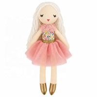 Poupée habillée CE EN71 ballerine pour bébés filles à la mode poupée de chiffon mignonne peluche peluche avec logo personnalisé modèle jouet
