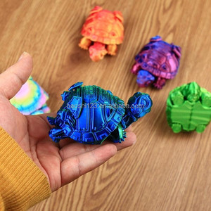 Jouet unisexe en plastique imprimé en 3D avec articulations mobiles, tortue mécanique créative, modèle fantaisie pour enfants et adultes - Product Image 4