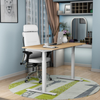 Bureau de travail en fer durable à hauteur réglable avec un seul moteur silencieux, ergonomique et debout