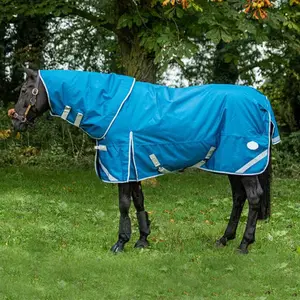 Newest RTS Ripstop 1200d Polyester Fabric Equine Clothing Winter Waterproof Horse Cotton Rug With Neck Cover