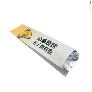 Биоразлагаемый белый ламинированный мешочек для кофейных зерен, алюминиевая коричневая крафт-бумага из фольги с логотипом для курицы