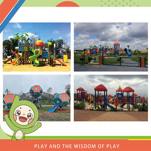 Aire de jeux extérieure commerciale sur le thème de la jungle, combinaison de toboggans, toboggans multiples, équipement de jeu pour enfants robuste, parcs, <span class=keywords><strong>parc</strong></span> sportif - Product Image 5