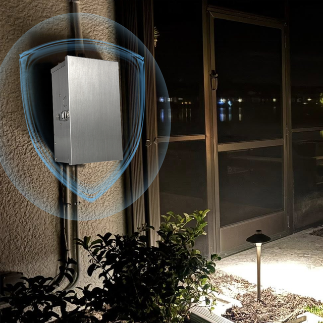 150W Outdoor Low Voltage Transformer IP65 Waterproof Easy Installation for Landscape Lighting