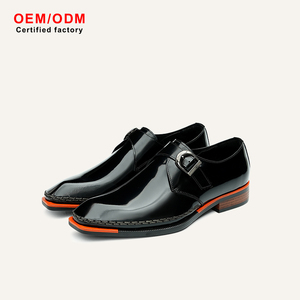 OEM Custom High Quality Men's British Inspired Business Casual Retro Square Toe Loafers Breathable Waterproof Wedding <b>Shoes</b> - Product Image 2