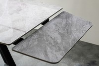 Ensemble de table à manger carrée extensible de luxe moderne personnalisable pour hôtel, en céramique frittée de 12 mm, 6 places