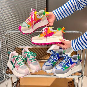 Dropshipping Spring New Thick Sole Platform Casual Running Shoe Muti Color Chunky Women Sneakers - Product Image 4