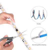 LED SMD5050 24V RGBCW RGBWW 3000-6500K 60 LED/m 5 en 1, adressable SPI, utilisée pour les projets d'éclairage intérieur et extérieur.