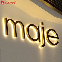 Enseigne lumineuse rectangulaire noire personnalisée avec lettres LED rétroéclairées pour boutique, mur en briques, intérieur