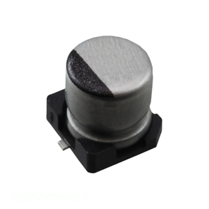 Condensador SMD de Aluminio de Montaje en Superficie, Canal del Fabricante, 10 uF, 35SZV10M5X5.5, 10UF, 20%, 35V - Product Image 1