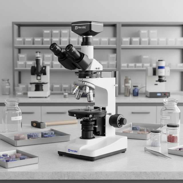 MSD6750-1000 Transmitted Reflected Polarizing Microscope 50X-600X with 10MP Camera for Geology Metallurgy Polymer Analysis