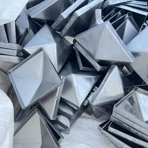 Coperture Decorative per Pali di Recinzione <span class=keywords><strong>in</strong></span> Acciaio Zincato, Tappi per Estremità di Tubi, Copripali Quadrati e Sferici - Product Image 4