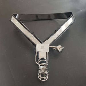 Omemade-Cinturón <span class=keywords><strong>de</strong></span> <span class=keywords><strong>castidad</strong></span> para hombre, jaula <span class=keywords><strong>de</strong></span> metal <span class=keywords><strong>de</strong></span> acero inoxidable para cintura, Juguetes sexuales para adultos - Product Image 6