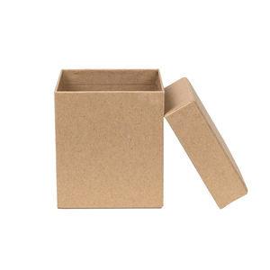 Papier recyclé noir mat carton fleur séchée bougie bougie verre bocaux deux couches fond emballage boîte-cadeau pour hommes - Product Image 5
