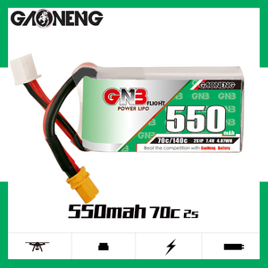 GAONENG GNB 2S 7.4V 550mah 70C 140C XT30 लाइपो बैटरी XT30 FPV गबन आर सी कार रेसिंग आर सी - Product Image 2