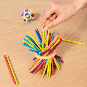 <span class=keywords><strong>Jeu</strong></span> de blocs d'équilibre en bois, jouets d'empilage et de tri des couleurs, jouets éducatifs Montessori pour bébés, apprentissage précoce - Product Image 5