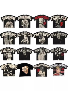 T-Shirt Oversize produttore di T-Shirt in cotone stile stile Casual da uomo con <span class=keywords><strong>grafica</strong></span> Cropped T-Shirt personalizzata