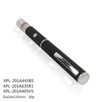 Pointeur laser en aluminium rouge-violet XPL-TM201ARV1, alimenté par piles AAA, portée de 500 m, interrupteur à bouton-poussoir, usage industriel, garantie 1 an