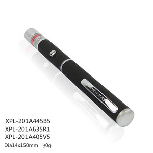 Stylo pointeur laser rouge et violet XPL-TM201ARV1, piles AAA, portée 500 m, interrupteur à bouton-poussoir, usage industriel - Product Image 1