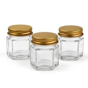 Pot en verre blanc carré mini de 12g 15g pour balsam de <span class=keywords><strong>tigre</strong></span>, soin personnel, flacon de balsam de <span class=keywords><strong>tigre</strong></span> thaïlandais - Product Image 2