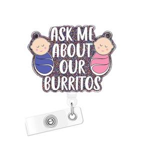 易拉水晶亚克力闪光伸缩旋转夹ABS医疗证书徽章卷轴方便伸缩 - Product Image 1