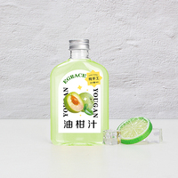 Jus transparent soda boisson froide carré boîtes en plastique PET bocaux bouteille 220ml