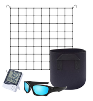 Serre de culture intérieure 4x4 facile à assembler avec éclairage LED à spectre complet dimmable, kit complet pour culture hydroponique
