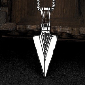 Collar con Colgante de Flecha, Acero Inoxidable, Geométrico, Unisex, Accesorio de Joyería de Moda - Product Image 3