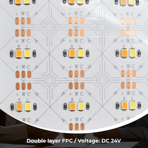 Lámina LED Flexible Blanca Ajustable, DC24V 40W 484LEDS 490*245mm, Ultra Alto CRI, 2700K+6500K, para Retroiluminación de Cajas de Mármol - Product Image 2