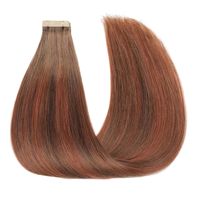 Extensiones de Cabello Humano Remy con Cinta Adhesiva PU, Invisibles y Sin Costuras, con Inyección de PU, Trama de Piel, Extensiones de Cabello Humano Virgen con Trama de Piel