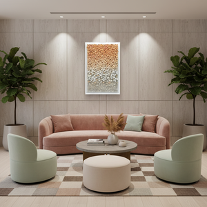 Quadro Moderno 3D Astratto Geometrico in MDF e Acrilico, Decorazione d'Interni Fatta a Mano - Product Image 4