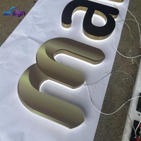 Enseigne en acrylique rétroéclairée par LED 3D personnalisée, cadre en acier inoxydable, étanche IP65, télécommande AC, compatible Homekit, bâtiments, bureaux