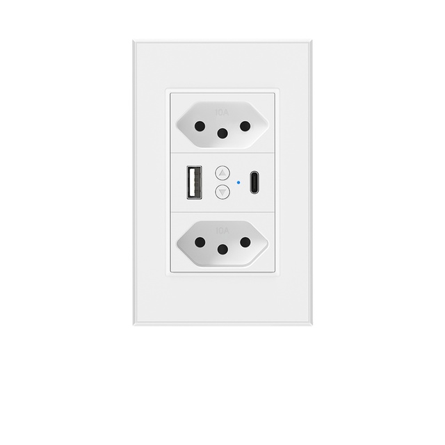Wifi Brazil Socket Plug Outlet 10A+USB+Type C  Tuya Smart Home Automation