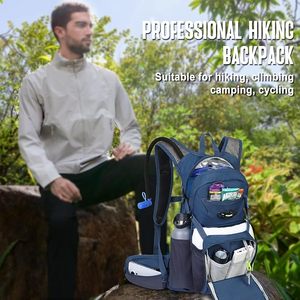 Sac à dos isotherme de randonnée ergonomique et ventilé avec sangle d'épaule respirante à boucle à sifflet pour le cyclisme et la course à pied - Product Image 6